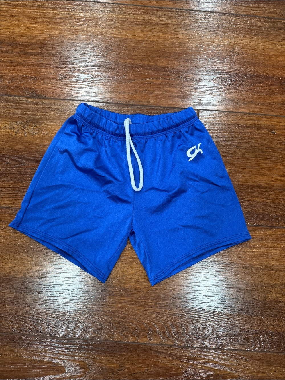 GK Royal Blue Children’s Athletic Shorts with White Drawstring